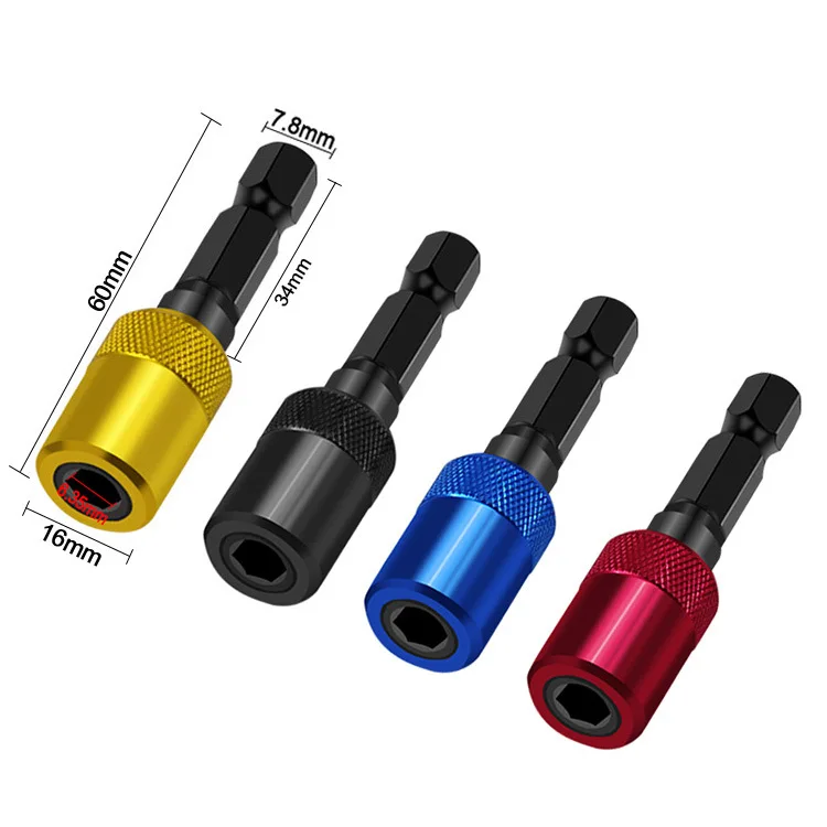 

1/4Inch Quick Hex Release Magnetic Drill Screw Hex Shank Screw Bit Holder Handle 60mm Screwdriver Extention Rod Holder Hilti