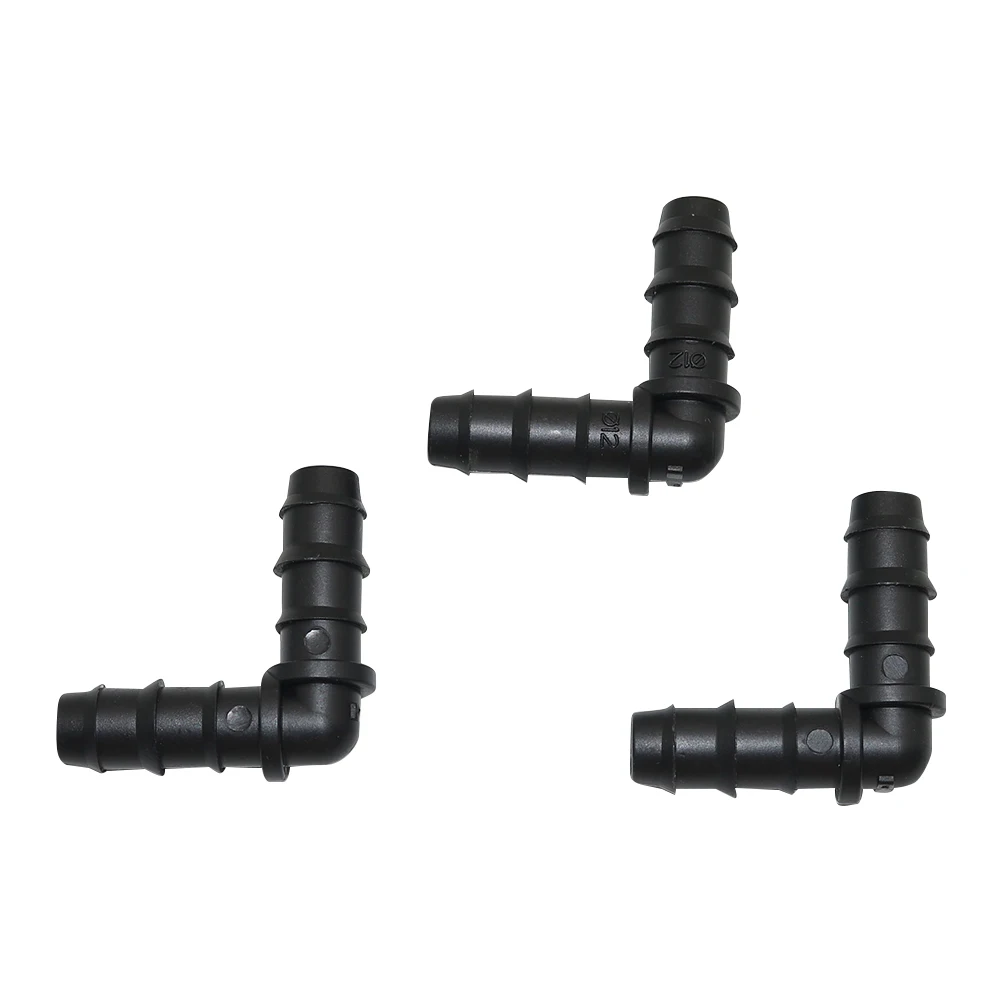 

DN12 PE pipe 90 degrees joint garden water drip irrigation pipe connector watering system joint hose barb 20 pcs