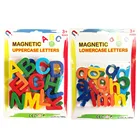 Детские Игрушки для раннего развития, магнитные наклейки в виде верхушек и нижних букв, пластиковые наклейки в виде английского алфавита на холодильник