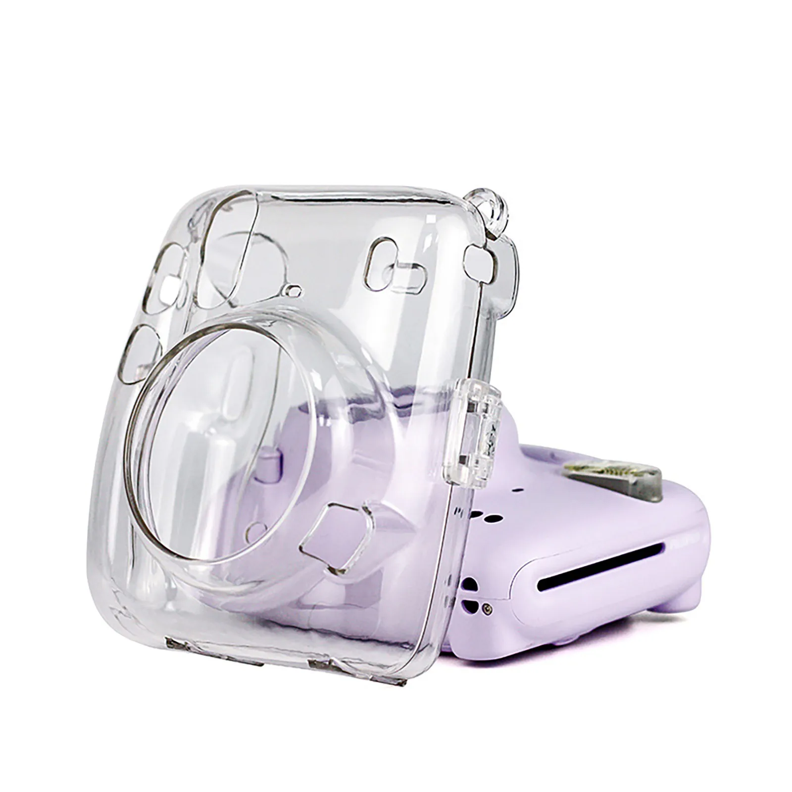 

2020 Camera Case For Fujifilm Instax Mini 11 Durable Removable Protective Bag With Color Strap Transparent Pc Protector Cover