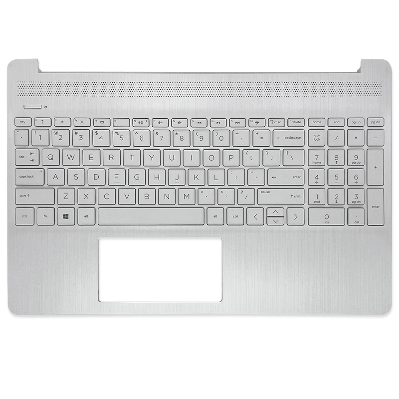 

Brand New Laptop Palmrest Upper Case Cover With Keyboard For HP 15-DY 15T-DY 15-EF 15S-EQ TPN-Q222 Silvery