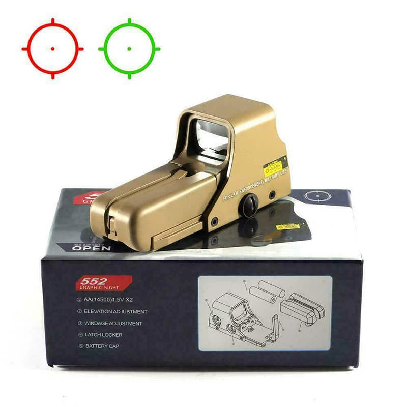 

ANS Tan 552 Red/Green illumination Holographic Scope With Battery
