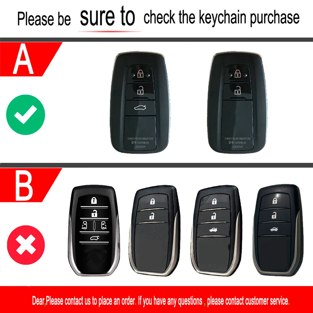 

Car Key Cover Car Key Case For Toyota CHR C-HR Prado Camry Prius Corolla RAV4 Keychain Key Holder