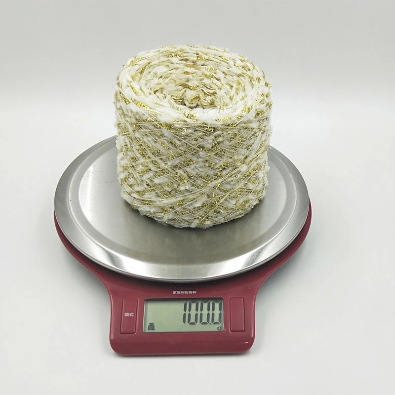 100 г * 1 шт. цвета: золотой и белый комплект зубная щетка пряжи ручная вязка крючком