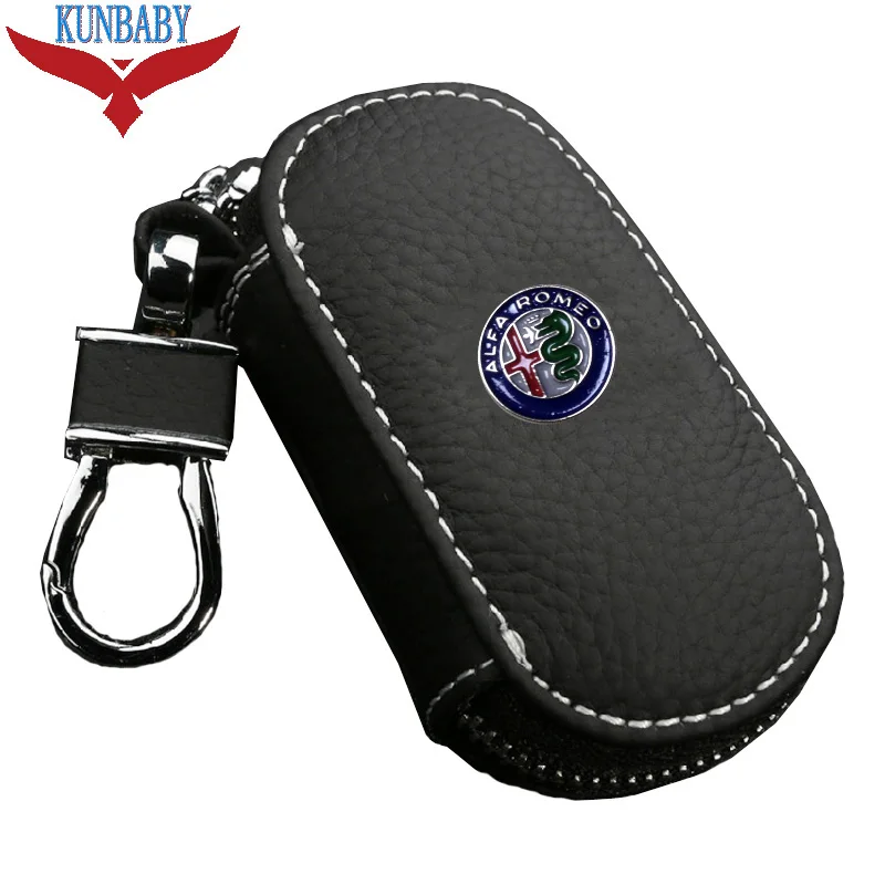 Чехол для ключей от машины мужчин и женщин Модный бумажник из натуральной кожи