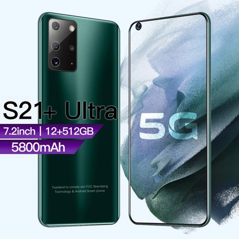 

Galay S21 + Pro 2021 Global Version 5G large screen 7.2-inch mobile phone Android 10.0 large memory 512GB long-lasting batte