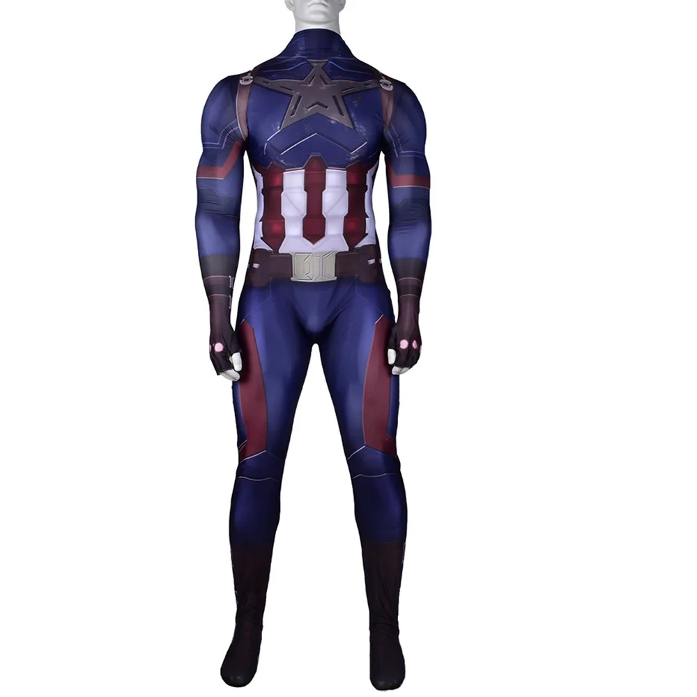 Костюм для косплея капитана америка боди унисекс обтягивающие костюмы на