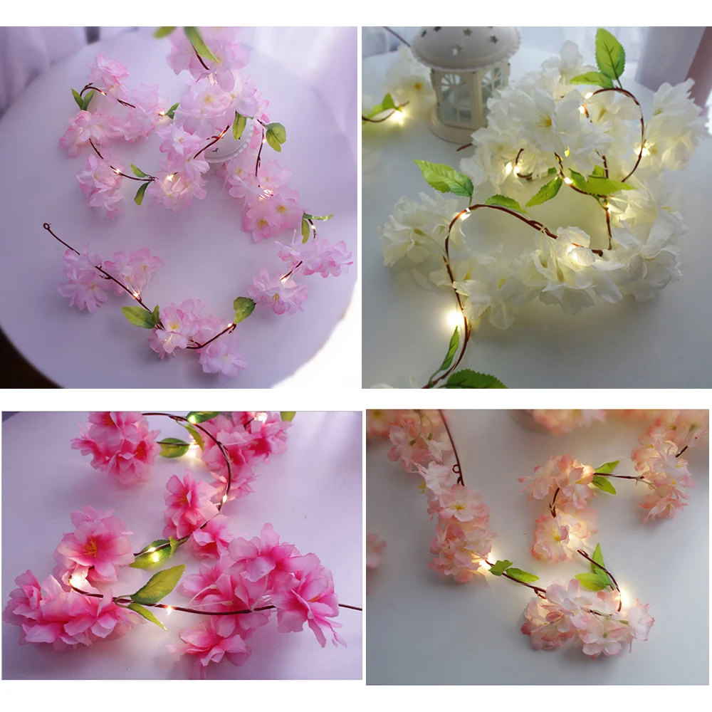 

2.2M 20LED Garland Light String LED Flower Fairy Lights Lamp Valentine's Day Wedding Christmas Party Decorations