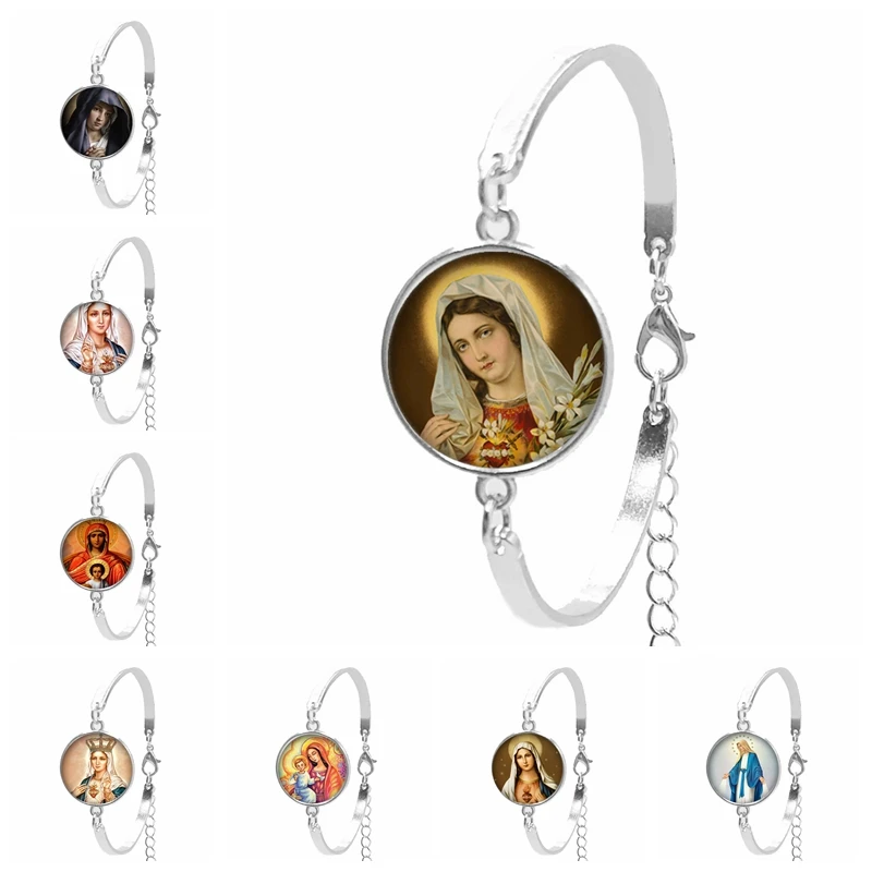 2019 Горячая продажа ювелирных изделий Девы Марии стекла выпуклый Модный женский