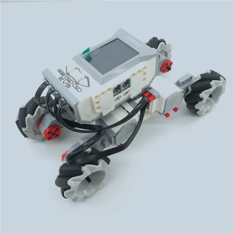 4 шт./лот Technic MOC кирпичные части колеса Mecanum 64 мм Универсальные строительные блоки кирпичи самодельные игрушки подарки подходят для EV3 EV5 45544