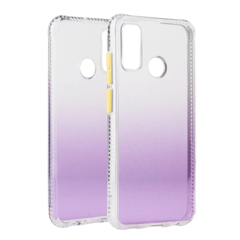 

For Huawei P Smart 2020 Nova7i Transparent Glitter Rainbow Gradient Airbag Shatterproof Screen Protection Mobile Phone Case