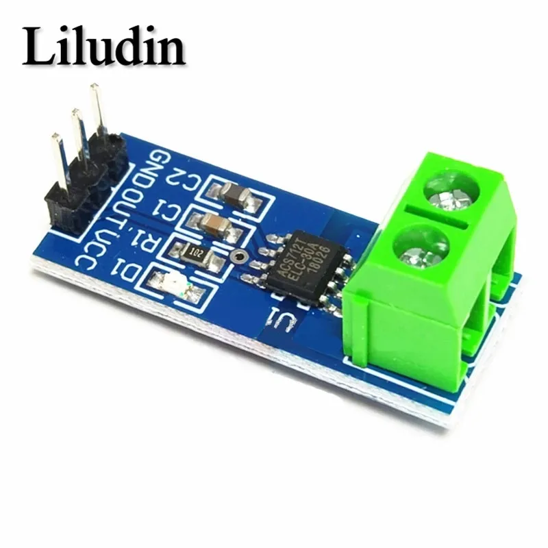 Модуль датчика тока Холла Lulidin ACS712 модуль 5A/20A/30A | Электронные компоненты и