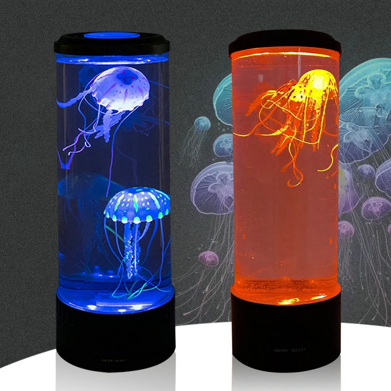 

Fantasy LED Jellyfish Lamp Color Changing Jellyfish Tank Aquarium LED Lamp Relaxing Mood Night Light USB Power/Battery Powered