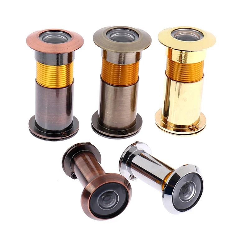 

200 Degree Wide Viewing Angle Peephole Security Door Viewers 16-26mm Hole Hidden Peephole Adjustable Glass Lens Hardware Tools
