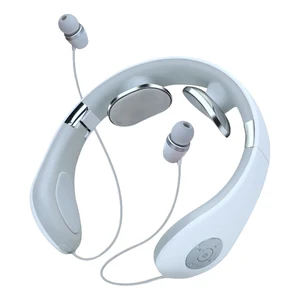 neck hanging v5 0 bluetooth headset intelligent cervical massage feature hot compress earphones free global shipping
