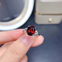 925 new product fashion simple temperament simulation ruby opening adjustable ring color treasure hand jewelry women accessories