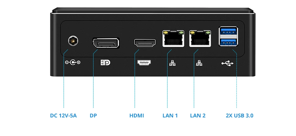 Мини ПК Intel Core i5 8250U i7 7500U компьютер Windows10 2* DDR4 M.2 SSD 8* USB HDMI DP type-C 2* LAN WiFi 4K HTPC микро Настольный NUC