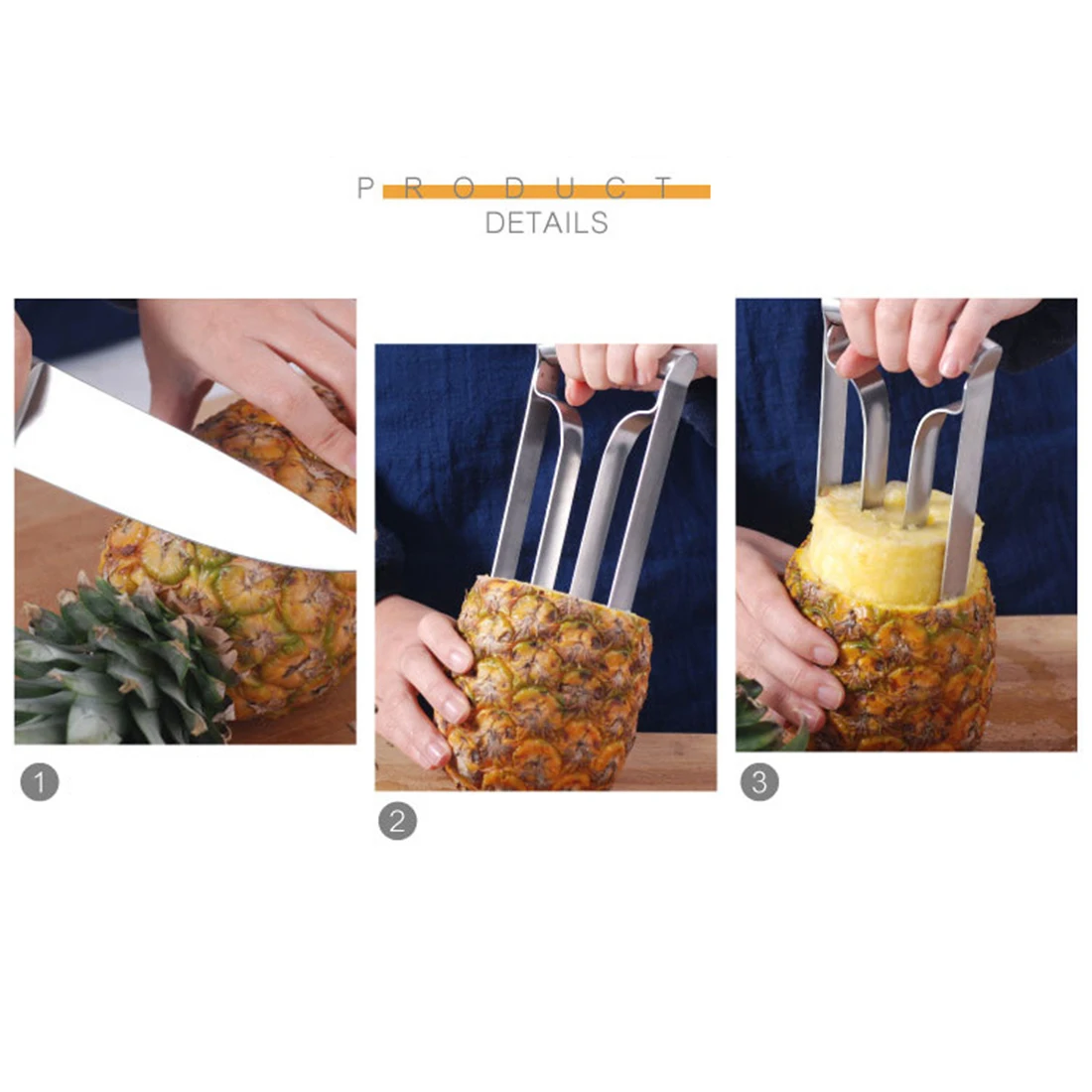 Нержавеющая сталь Ананасовый пробоотборник фрукты Овощечистка резак кухонный