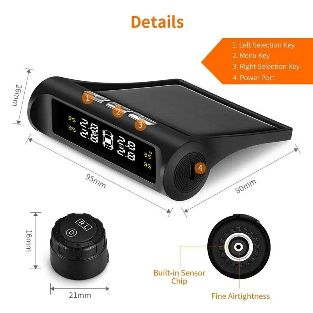 

Tire Pressure Monitor TPMS Tire Pressure Monitor Tire Tire Monitoring Built-in Detector Car External And Tire Pressure Pres