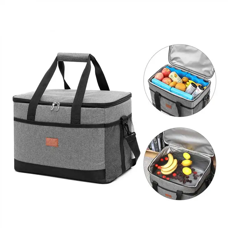 

33L Insulated Bag Outdoor Large Picnic Waterproof Oxford Cooler Bag Car Thermal Bags Lunch Bags for Women Large Tote Handbag