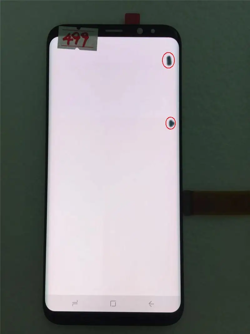 NO.499 Blue Frame Original AMOLED with frame for Samsung Galaxy S8+ PLUS G955A G955U G955F G955V LCD display touch screen assembly with dots - Цвет: NO.499 Blue Frame