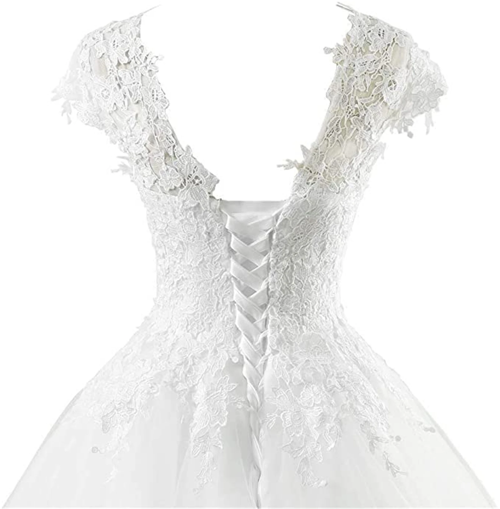 

Romantic Lace Patterns Ball Gown Lace-Up Plus Size Wedding Dresses Custom-Made Full-Length Bridal Vestidos De Noiva