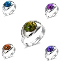 magic eyes adjustable ring women men emotion feeling changing color mood temperature couple ring jewelry for women men gift