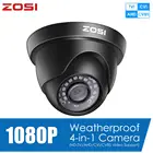 Купольная камера видеонаблюдения ZOSI 4 в 1, погодозащищенная система для домашнего камера видеонаблюдения системы безопасности, 1080P, 2 Мп, TVI, CVI, AHD, CVBS