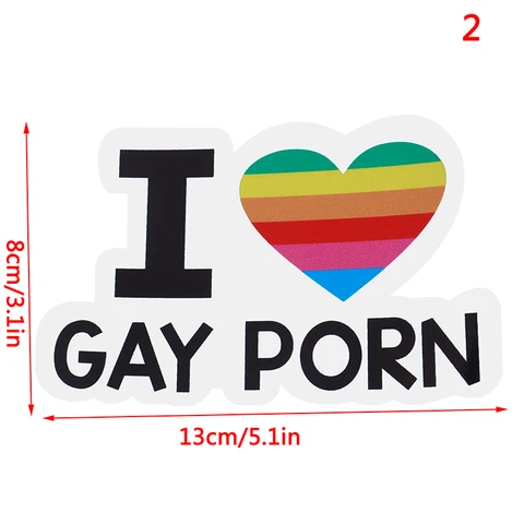 1 шт. автомобильный бампер виниловая наклейка I Love геев порно секс ЛГБТ лесбийские Смешные велосипедные Наклейки s Автомобильный Универсальный наклена Автомобиль