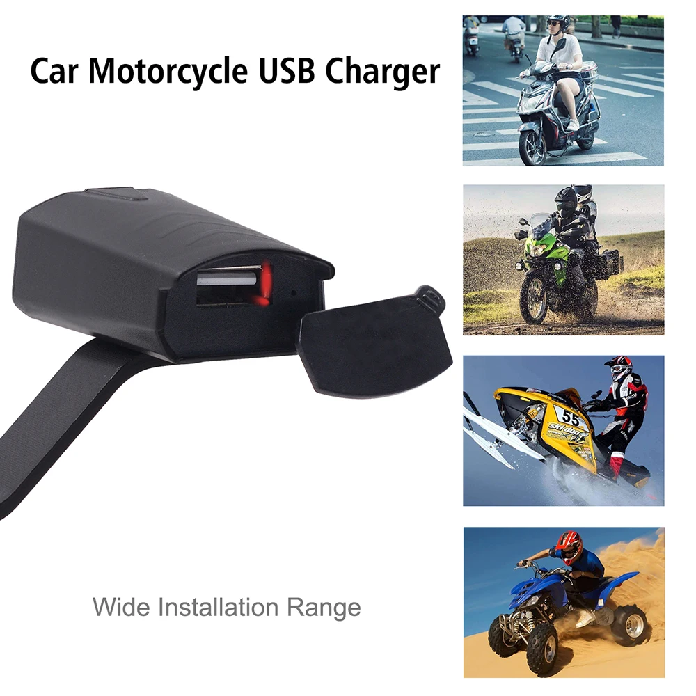 

Input Voltage 8-32V Output 5V/ 1.2A Current Motorcycle Electric Car Waterproof Mobile Phone USB Charger With Indicator Light