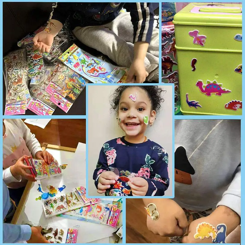 Pegatinas de dibujos animados en 3D de Hello KT para ni&ntilde;os y ni&ntilde;as, pegatinas hinchables aleatorias, regalos de cumplea&ntilde;os, 10 hojas-4
