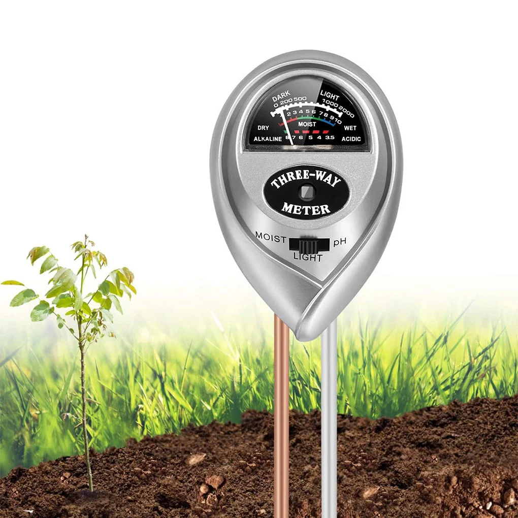 

3 in1 Soil Water Moisture PH Meter Acidity Humidity Sunlight Light PH Test Garden Plants Flowers Moisture Testing Instrument