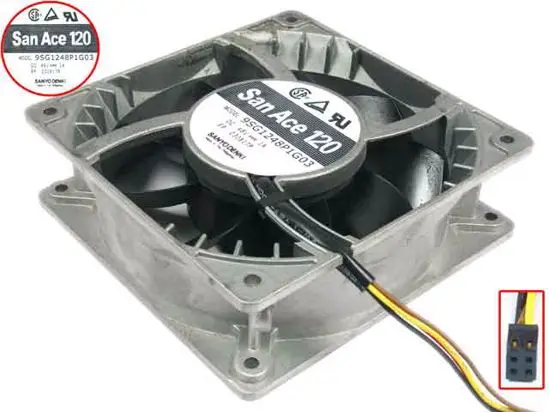 Вентилятор для охлаждения сервера Sanyo Denki 9SG1248P1G03 DC 48V 1.00A 4 Wire 120x120x38 мм|square fan|server fan48v