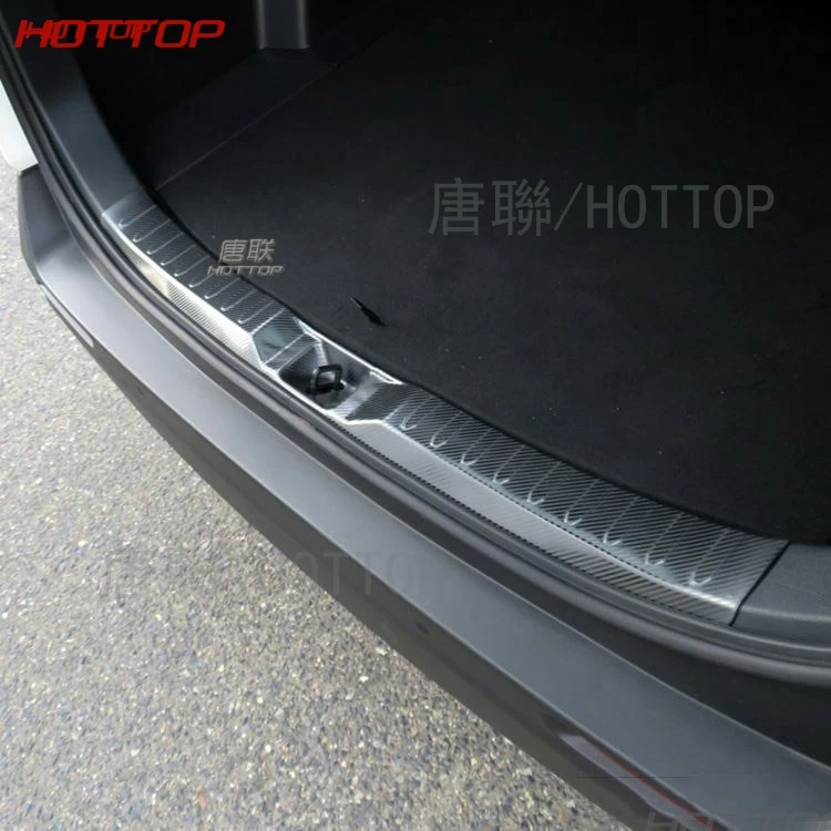 Нержавеющая встроенный Задний Бампер Подоконник углеродного волокна внутренняя