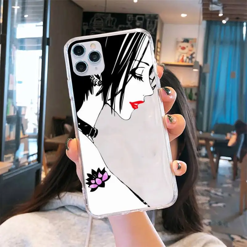 

Oosaki Nana Phone Case Transparent for iPhone 6 7 8 11 12 s mini pro X XS XR MAX Plus cover funda shell