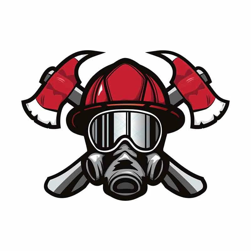 

Car Sticker Creative Fireman Waterproof Personality Suitable for Window Covering Scratch Sticker PVC, 13cmx9.5cm