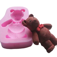 3d lovely bear shaped chocolate fondant silicone mold cookies baking food kitchen accessories cake decorating tools kitchenware