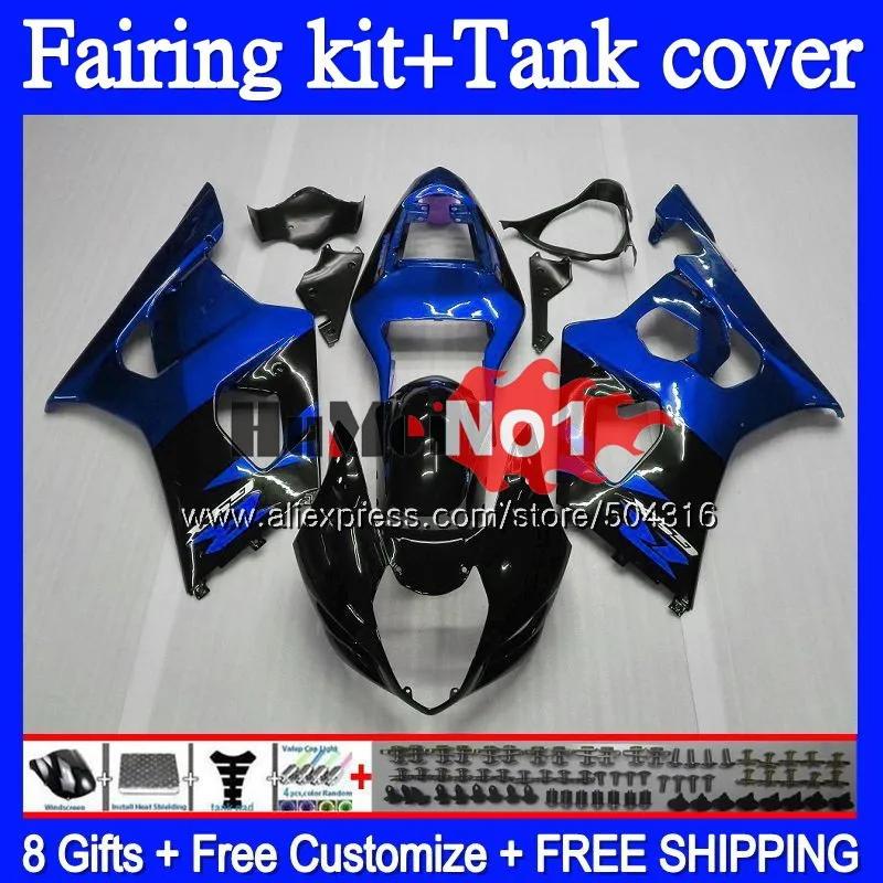 

+Tank For SUZUKI GSX R1000 GSXR-1000 GSX-R1000 GSXR1000 K2 Stock blue 67MC.215 K3 GSXR 1000CC 1000 CC 03 04 2003 2004 Fairings