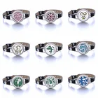 Духи кожаный браслет из нержавеющей стали эфирные масла медальон с распылителем для ароматического масла браслет аромат ювелирные изделия с диффузором Поддержка дропшиппинг