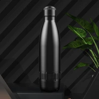 creative bluetooth speaker cola bottle double layer 304 stainless steel vacuum flask outdoor sports water kettle music water cup