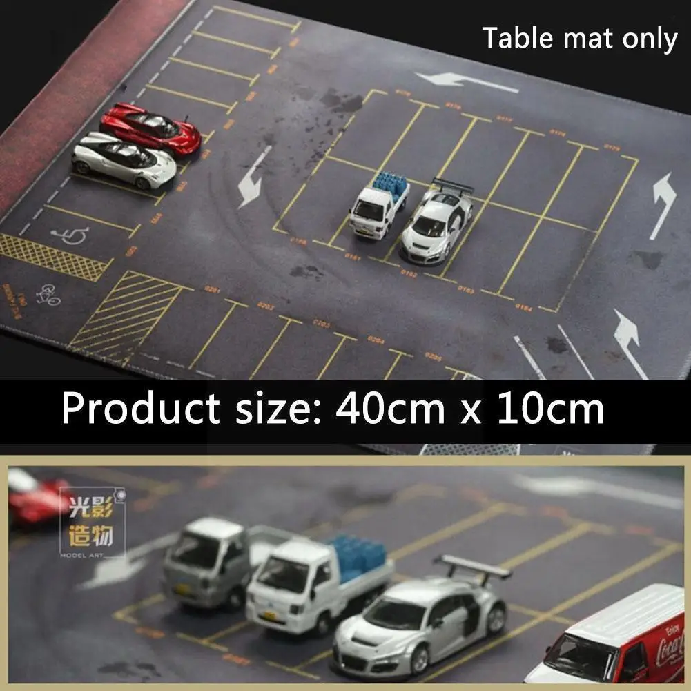 

1:64 Car Model Scene Parking Mat For Simulation Toy Parking Scenery Mats With Lot Signs Car Traffic O5V7