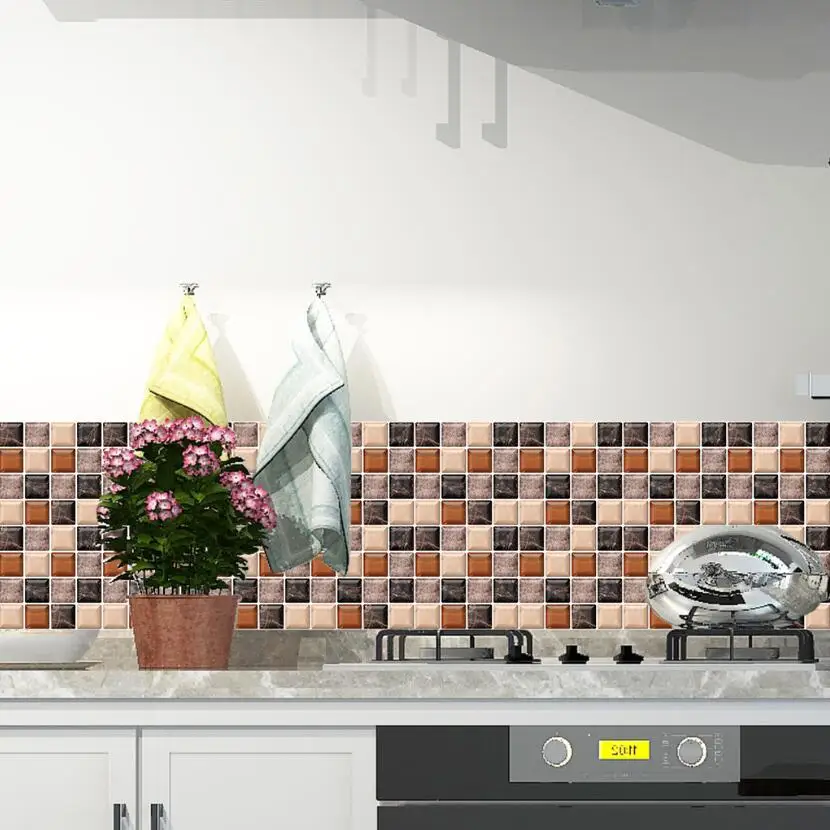 Скандинавские винтажные пользовательские мозаичные наклейки 3d самоклеющиеся на