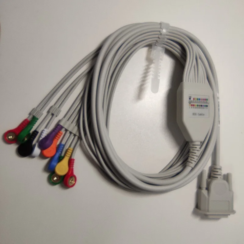 Кабель ЭКГ CONTEC EKG с 10 кнопками кабель для 80 а/90 а 100 г/300 г/600 г/1200 г |
