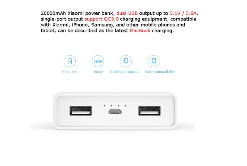 Original Xiaomi Power Bank 2C 20000mAh 18W Max Quick Charge 3.0 Polymer Power Bank Charger For Xiaomi Mi9 Charger S10 Plus