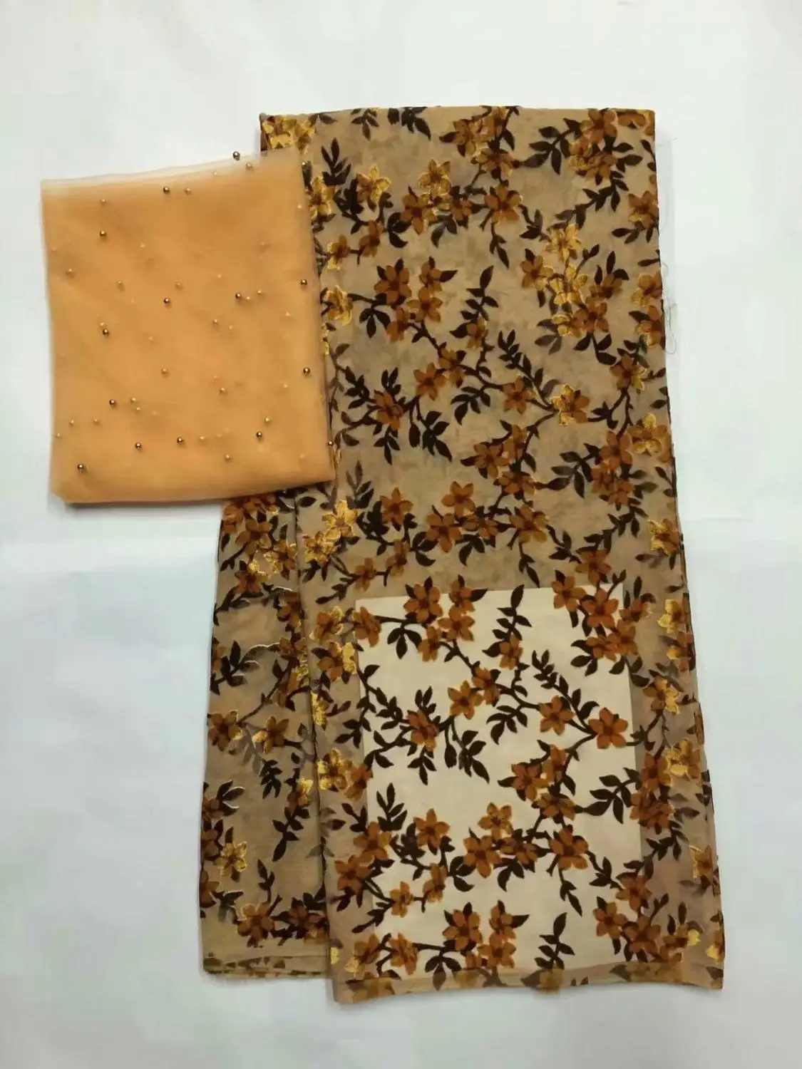 Бархатная кружевная ткань Высококачественная африканская вышитая бисером Дубай