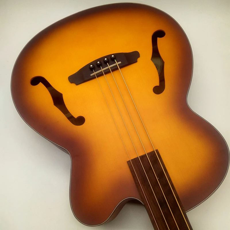 Профессиональный fretless 43 дюймов Акустическая бас гитара с эквалайзером