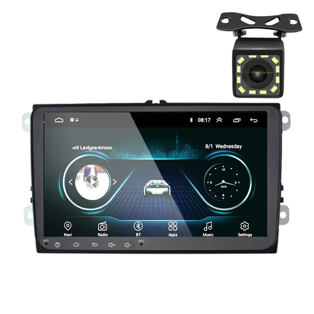 9 &quot2 din Android 8 1 автомобильное радио GPS navig для Volkswagen Skoda Octavia Golf 5 6 touran passat B6 Jetta polo tiguan