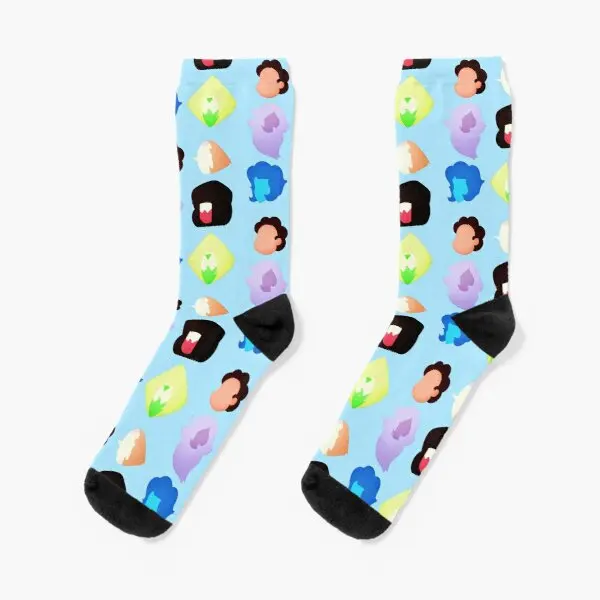 

Женские Короткие хлопковые носки Steven Universe, удобные осенние носки с забавным мультяшным черным рисунком для мужчин и женщин