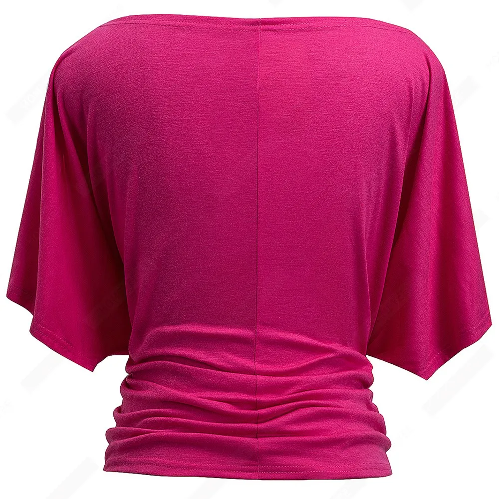 Футболка женская однотонная с круглым вырезом модная короткая рубашка в