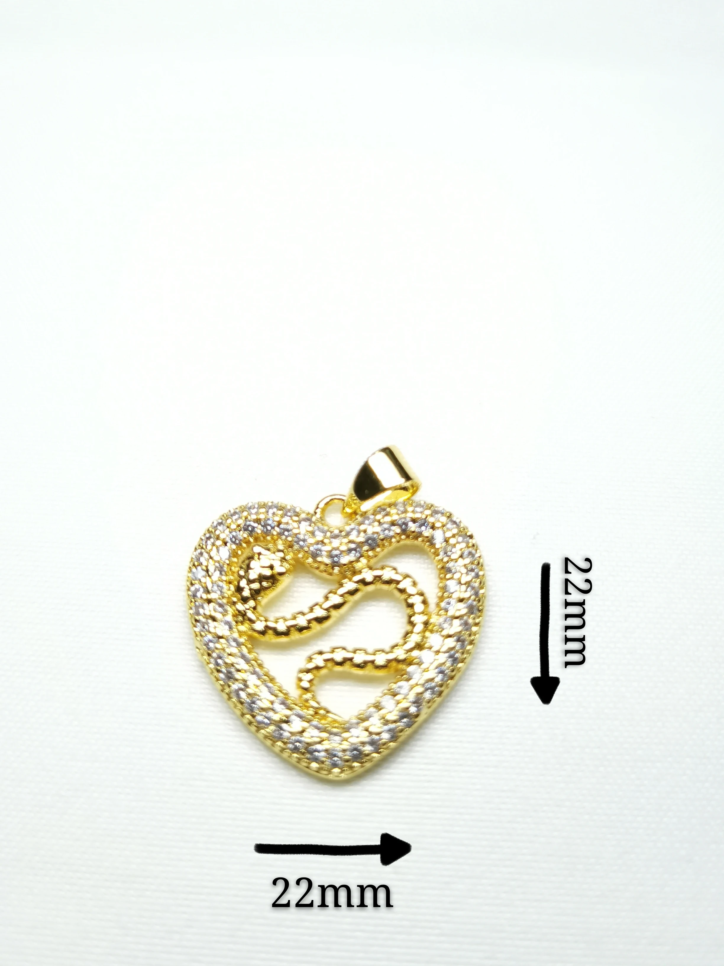 Европейская и американская мода новинка золотой кулон в форме сердца змеи с